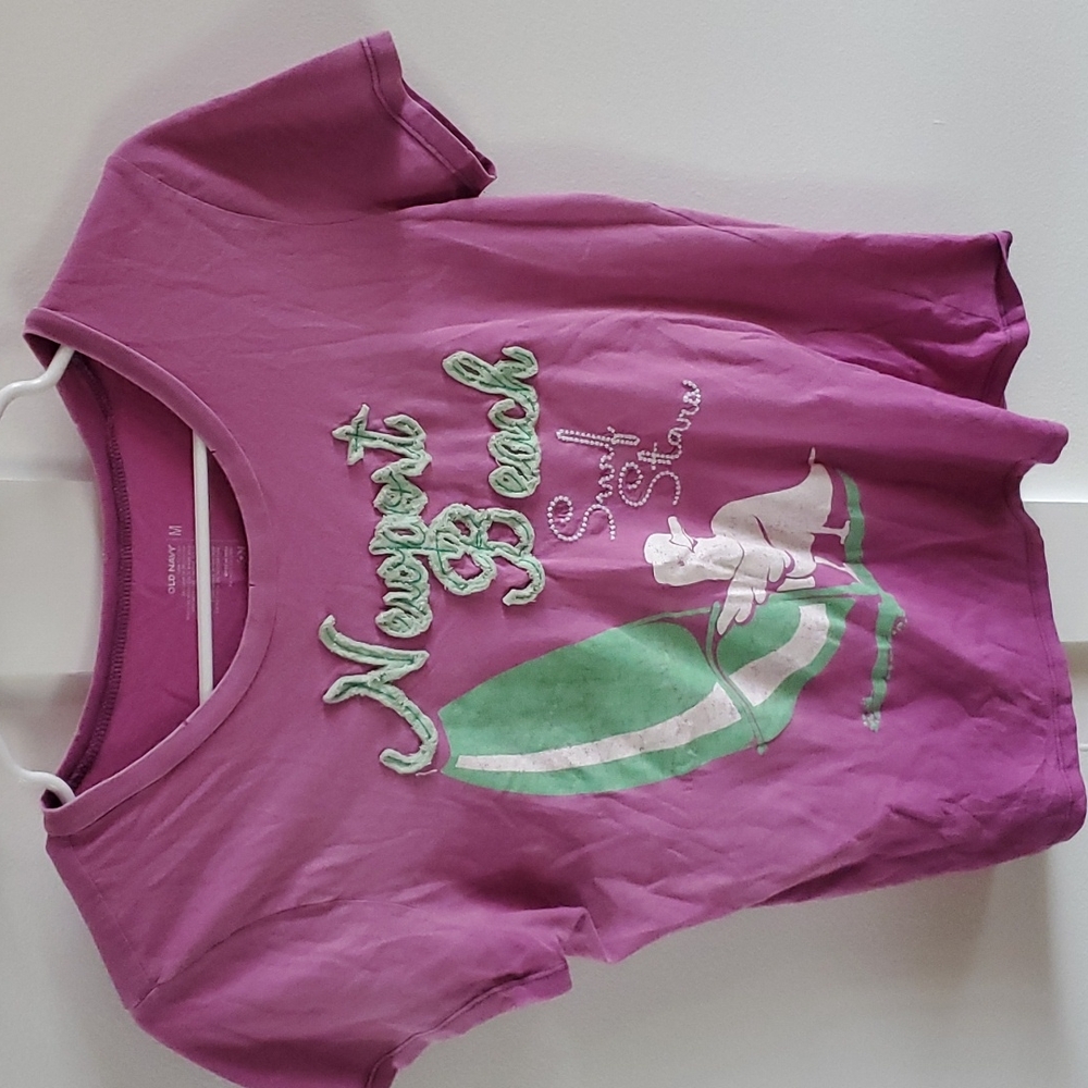 Old navy pink Newport Beach women's tee size medium